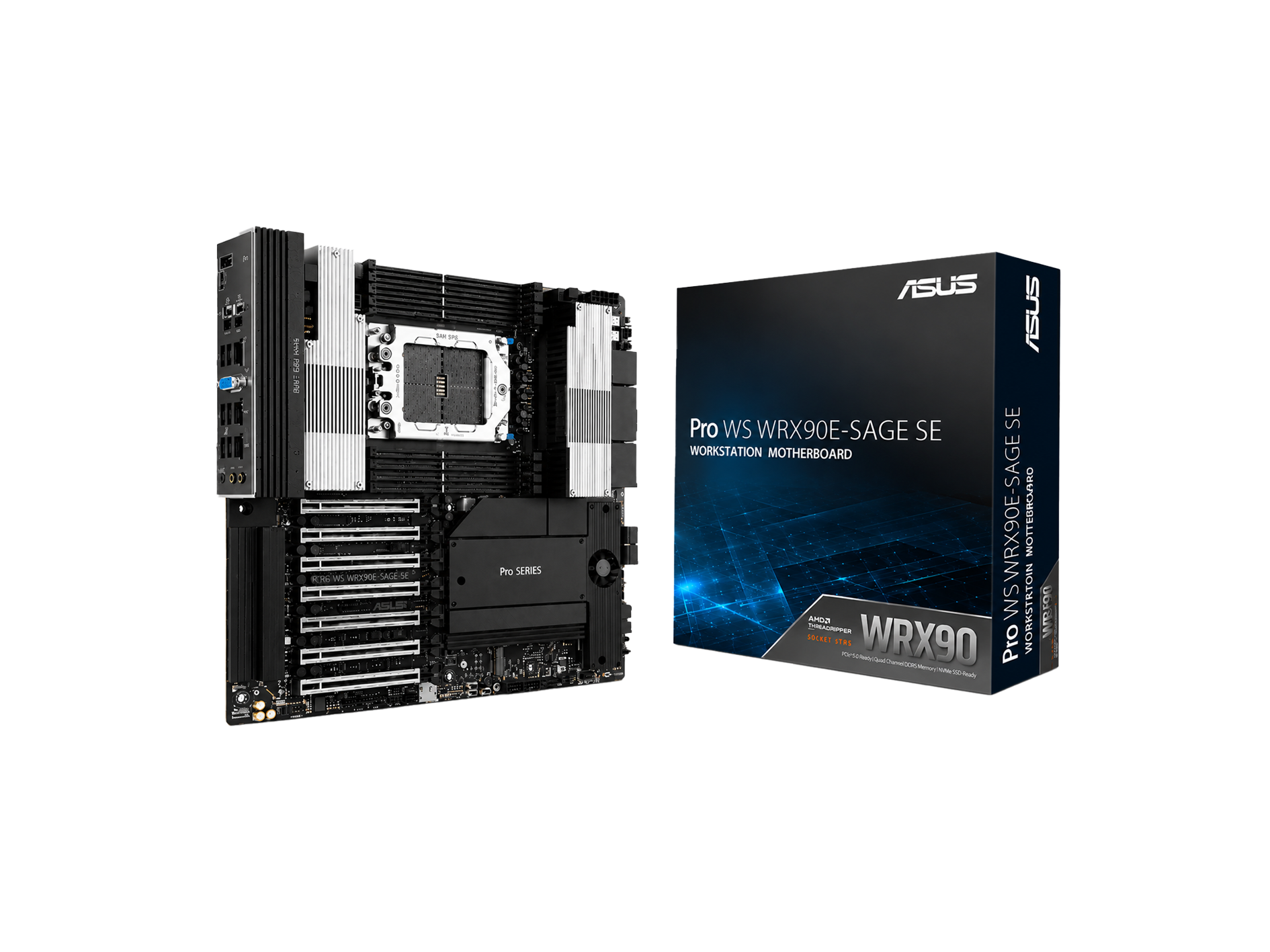 ASUS Pro WS WRX90E-SAGE SE Motherboard – AMD WRX90 Threadripper PRO Workstation Board (sTR5, PCIe 5.0)
