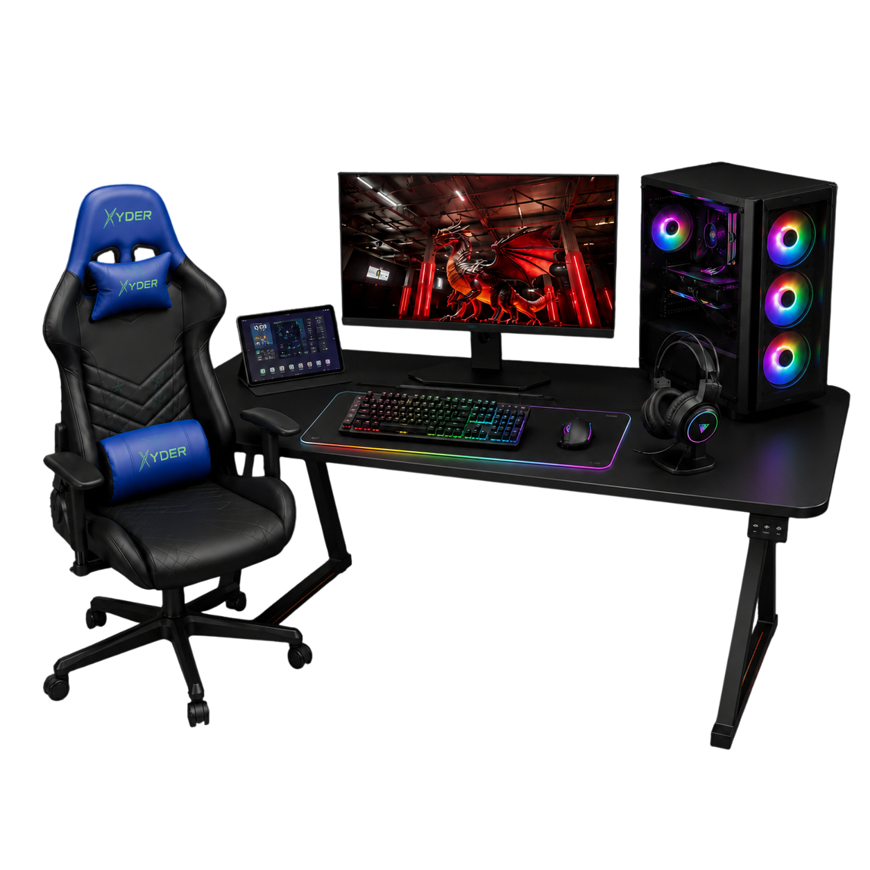 Intel Core i5-12400F Gaming PC Bundle – RTX 5050 8GB | 16GB DDR4 | 1TB NVMe SSD + 24” 200Hz Monitor + Gaming Desk & Chair