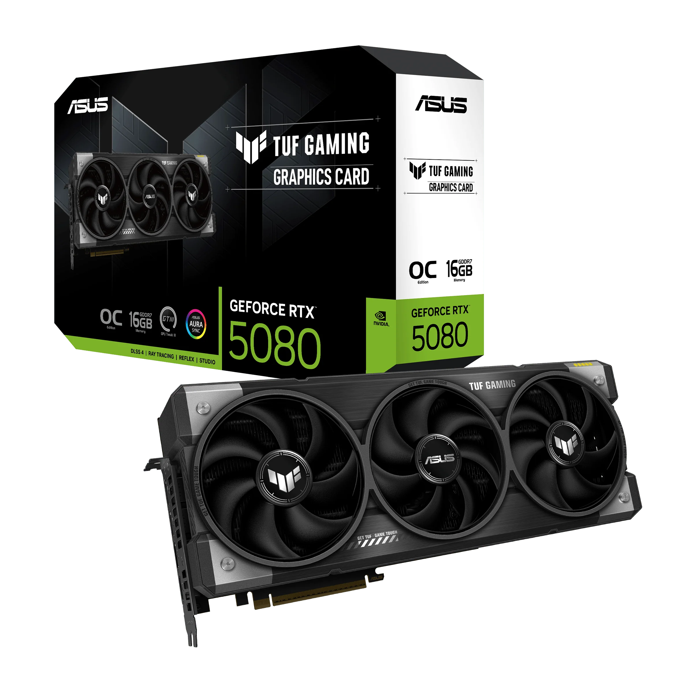 ASUS TUF Gaming GeForce RTX 5080 OC Edition 16GB GDDR7 Graphics Card – Black