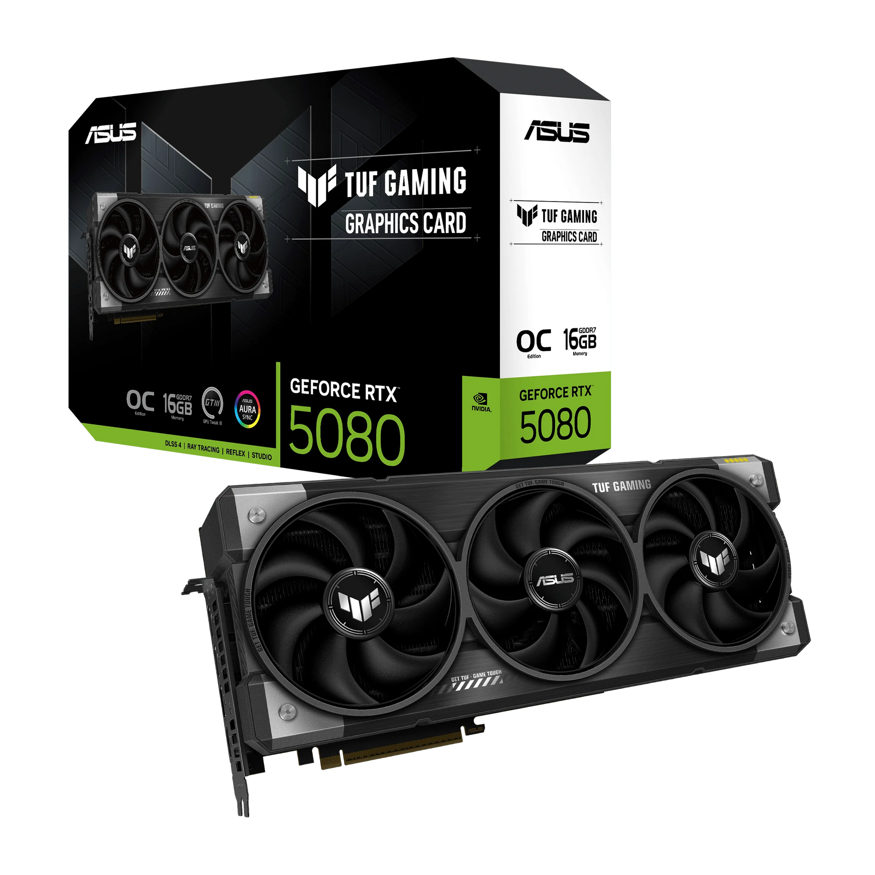 ASUS TUF Gaming GeForce RTX 5080 OC Edition 16GB GDDR7 Graphics Card – Black