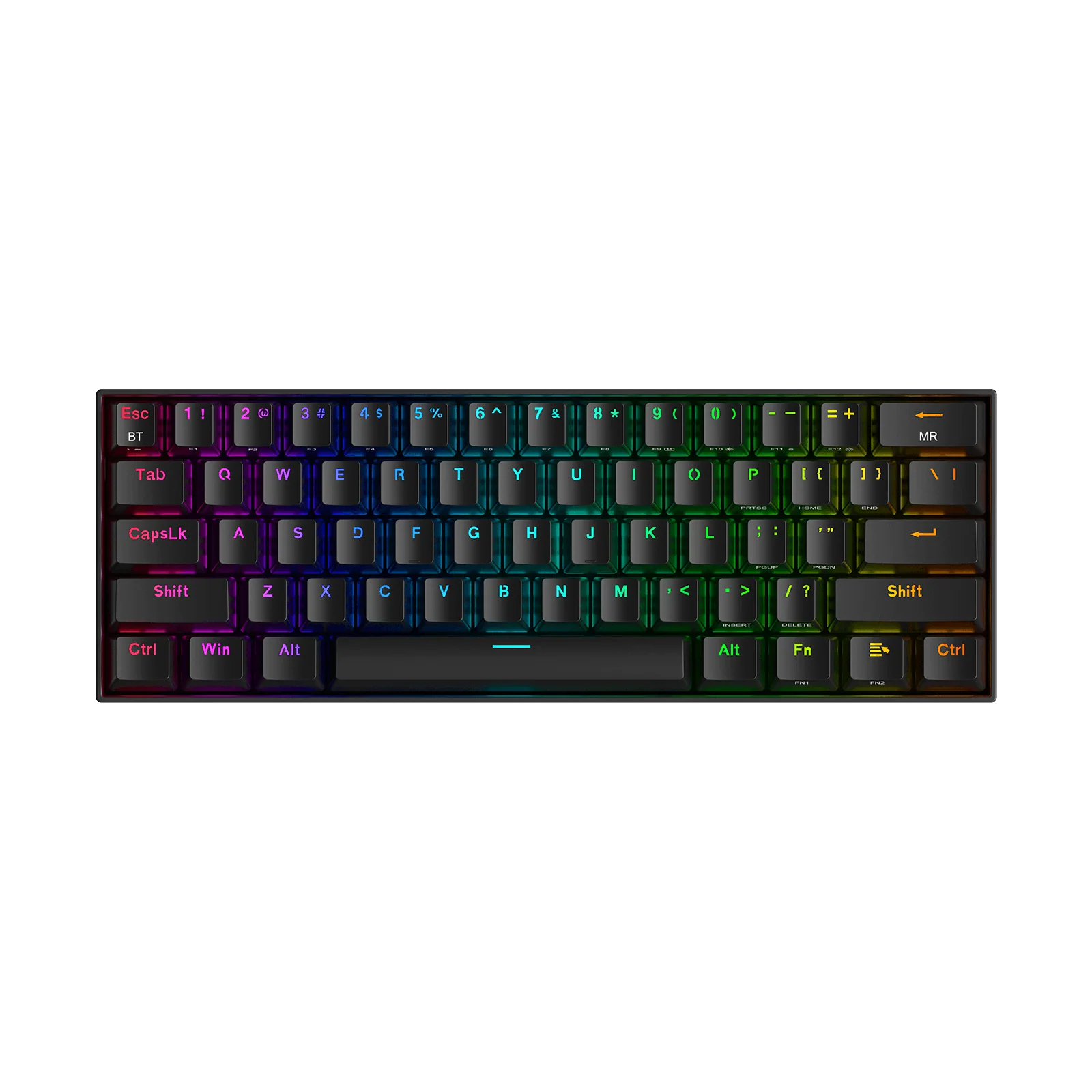 Redragon Draconic Pro K530RGB Mechanical Gaming Keyboard – Brown Switches, 60% Wireless RGB