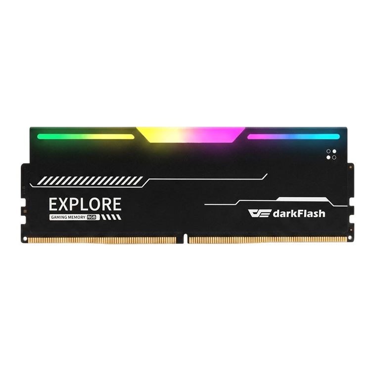 darkFlash EXPLORE RGB DDR4 16GB 3600MHz CL15 Gaming RAM – Black