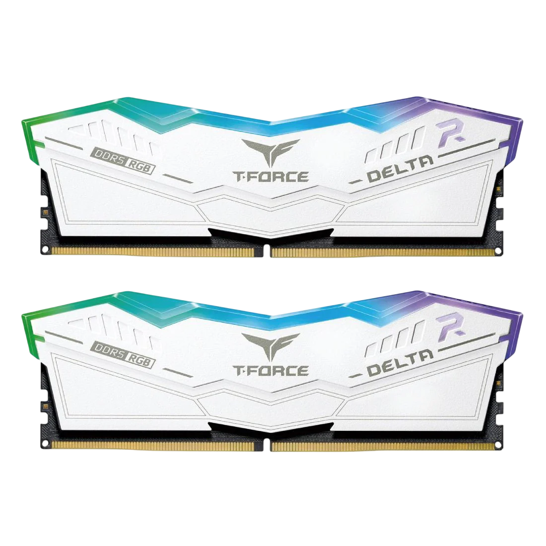 TEAMGROUP T-FORCE DELTA RGB DDR5 64GB (2×32GB) 6000MHz High-Performance RAM – White