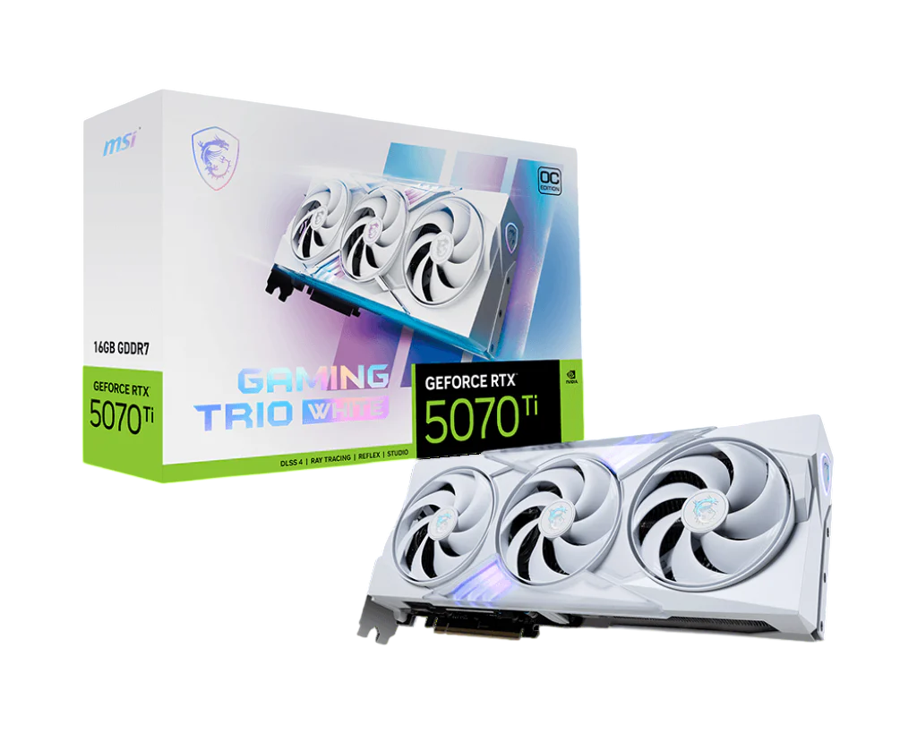 MSI GeForce RTX™ 5070 Ti 16GB GAMING TRIO OC WHITE Graphics Card