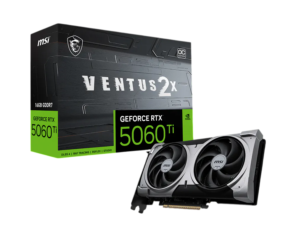 MSI GeForce RTX™ 5060 Ti 16GB VENTUS 2X OC PLUS Graphics Card