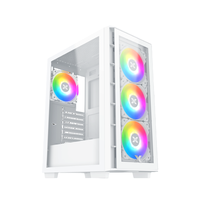 XIGMATEK Elite One Mid-Tower Gaming Case – Arctic White