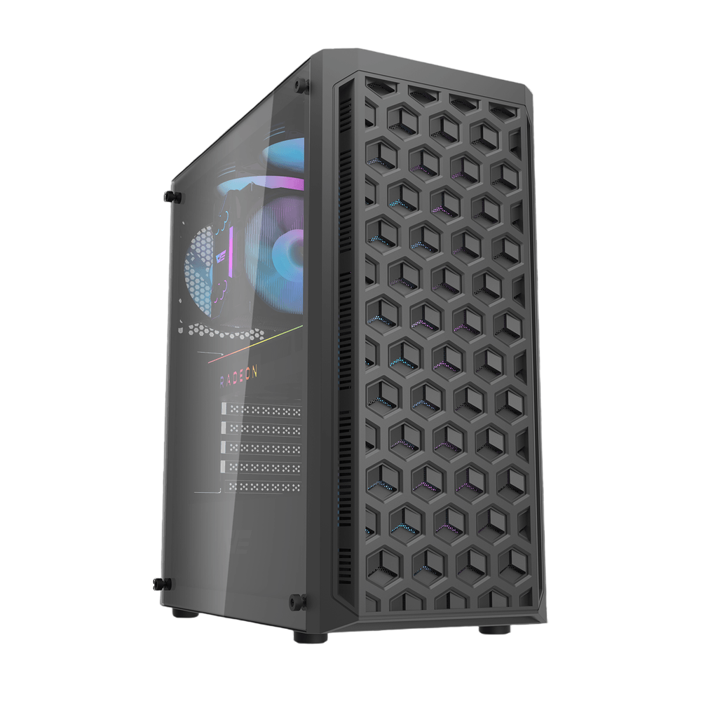 DARKFLASH DK350 ATX Mid-Tower Gaming Case – Black