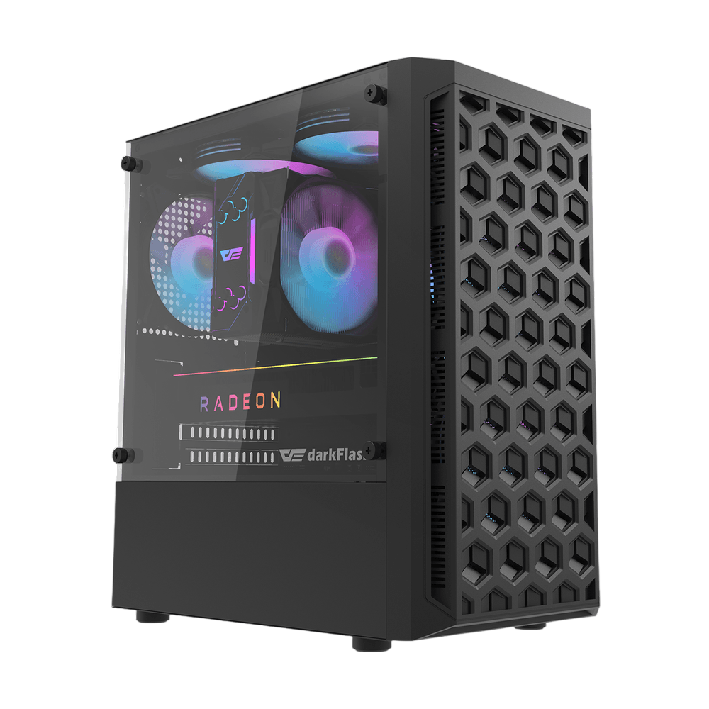 DARKFLASH DK300M Micro-ATX Gaming Case – Black