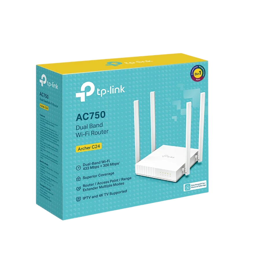 TP-Link Archer C24 AC750 Dual-Band Wireless WiFi Router