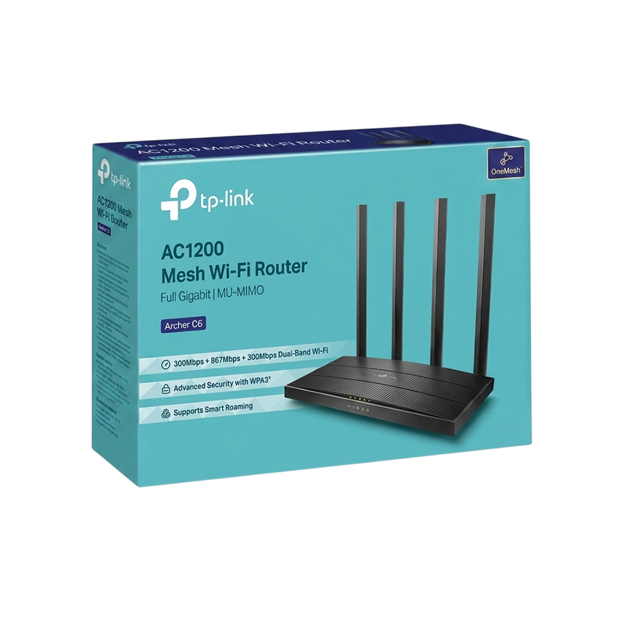 TP-Link Archer C6 AC1200 Wireless MU-MIMO Gigabit Router