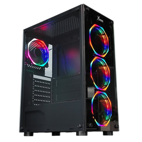 Xander Octagon Mid-Tower Case with 4 RGB Fans