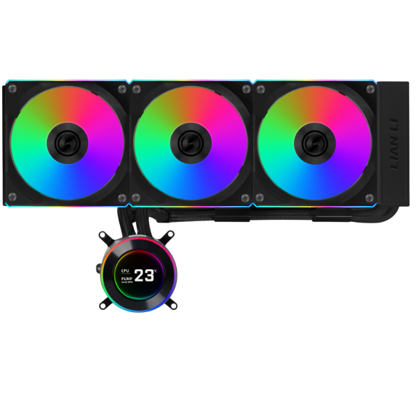 LIAN LI HydroShift II LCD-C 360R 360mm AIO Liquid CPU Cooler – Black