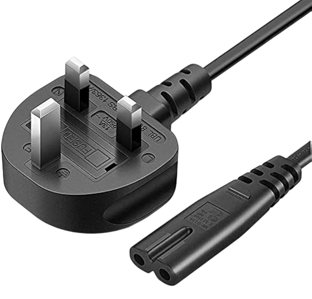 2-Pin Power Cable 1.5 Mtr – AC Power Cord for Electronics