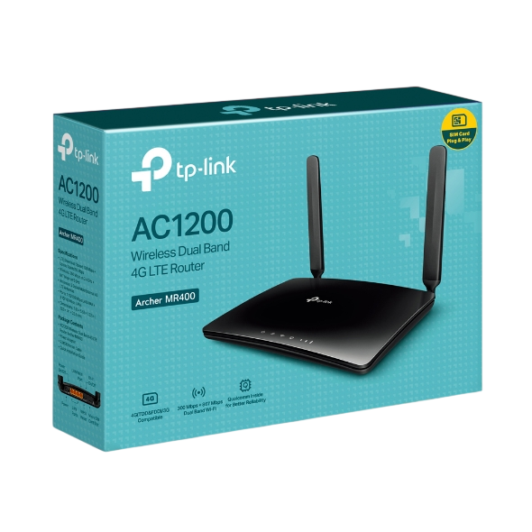 TP-Link Archer MR400 AC1200 Dual-Band 4G LTE Wireless Router