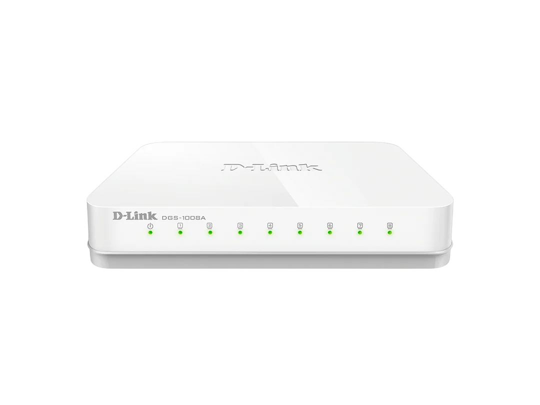 D-Link DGS-1008A 8-Port Gigabit Unmanaged Desktop Switch