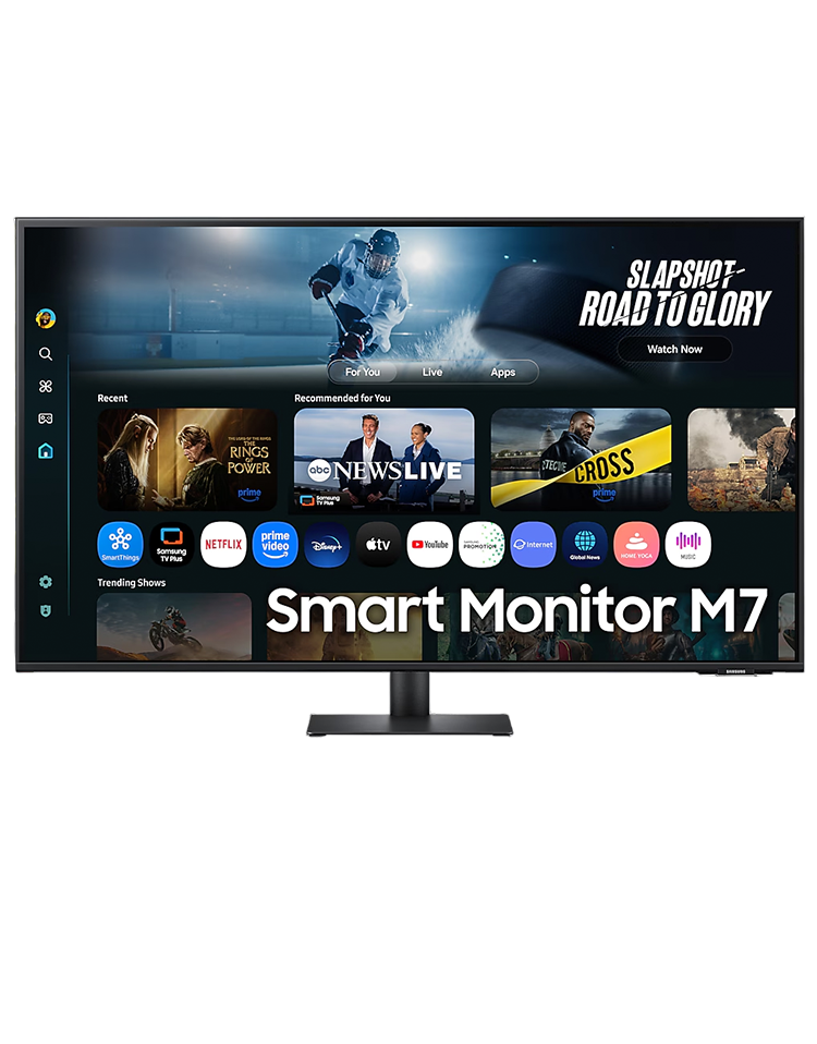 Samsung 43” Smart Monitor M7 M70F LS43FM702UMXUE – 4K UHD, Vision AI, Smart TV Features (Black)