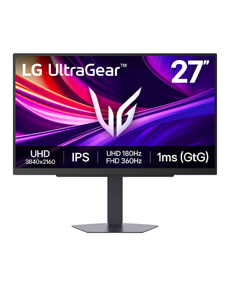 LG 27” UltraGear™ 27G810A-B.AMA 4K IPS Gaming Monitor – UHD 180Hz / FHD 360Hz, 1ms MBR