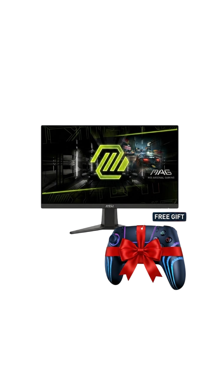 MSI MAG 256F 25” FHD 180Hz IPS Gaming Monitor + Porodo ShadowX Wireless PS5 Gaming Controller Bundle
