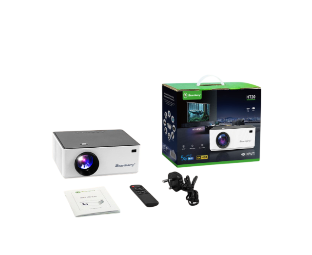 SmartBarry HT20 Smart Projector – 4K Supported, Full HD Portable Home Theater Projector with WiFi & Bluetooth