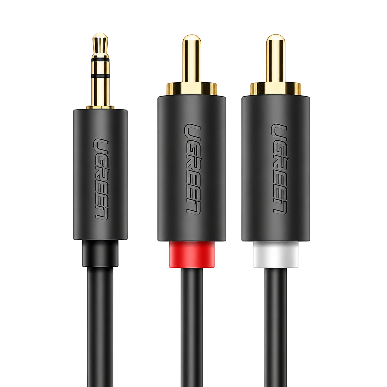 UGREEN 3MM MALE TO 2 RCA MALE CABLE 2 MTR AV11610584