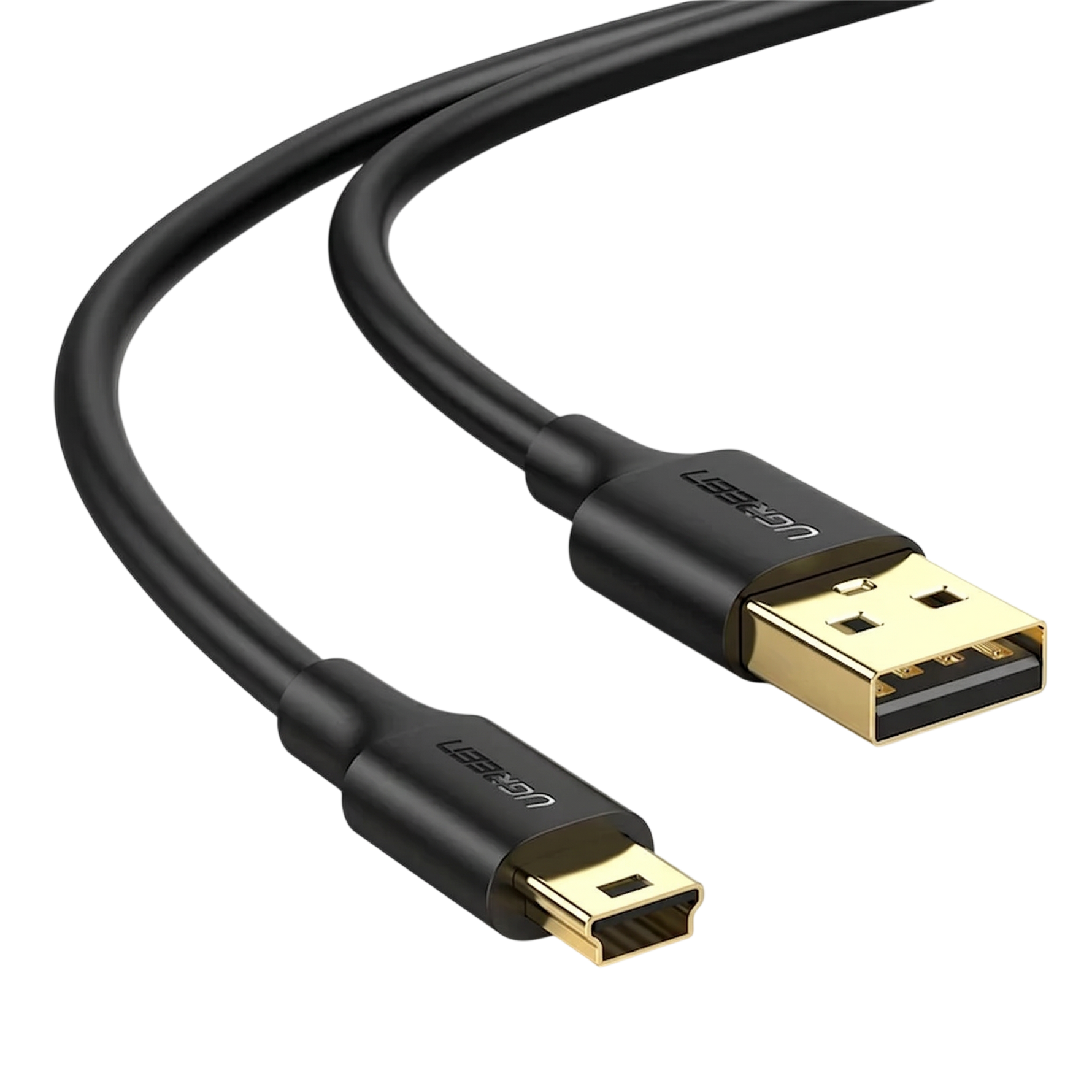UGREEN USB 2.0 Type-A Male to Mini 5-Pin Male Cable – 1.5m Black