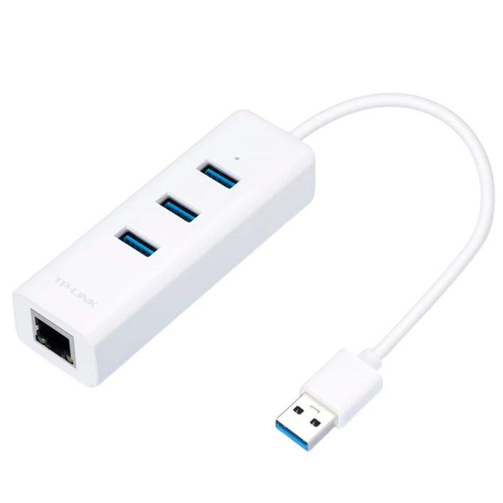 TP-Link UE330 USB 3.0 3-Port Hub & Gigabit Ethernet Adapter – 2-in-1 USB Network & Hub Adapter
