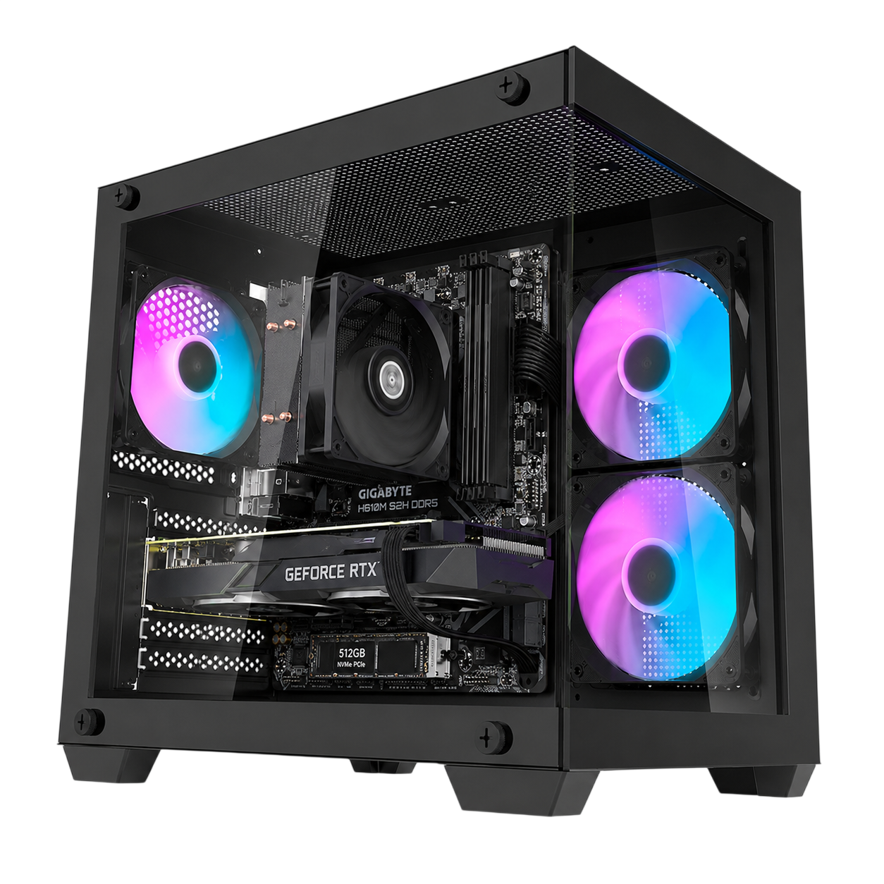 Intel Core i5-12400F Gaming PC Build – RTX 3050 6GB, 16GB RAM, 512GB NVMe SSD, 600W PSU, Air Cooler