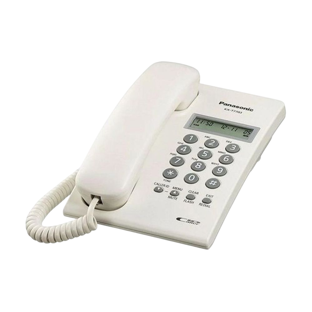 Panasonic KX-TSC73X Color ID Corded Telephone – White Caller ID Desk Phone