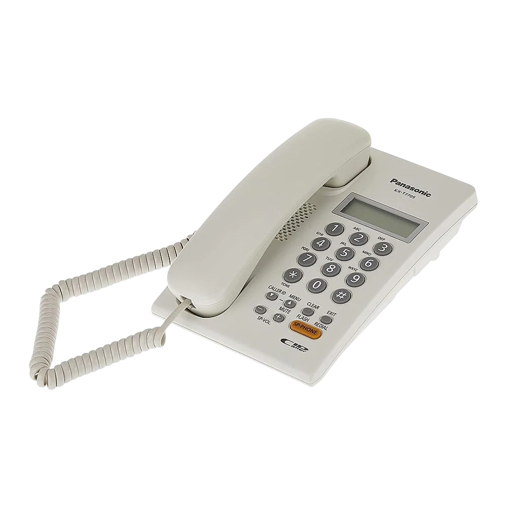 Panasonic KX-TSC75X Color ID Corded Telephone – White Caller ID Desk Phone with Speakerphone