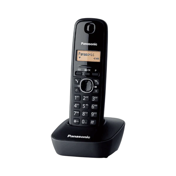 Panasonic KX-TG1611SPH Cordless DECT Telephone – Black Single Handset with Caller ID