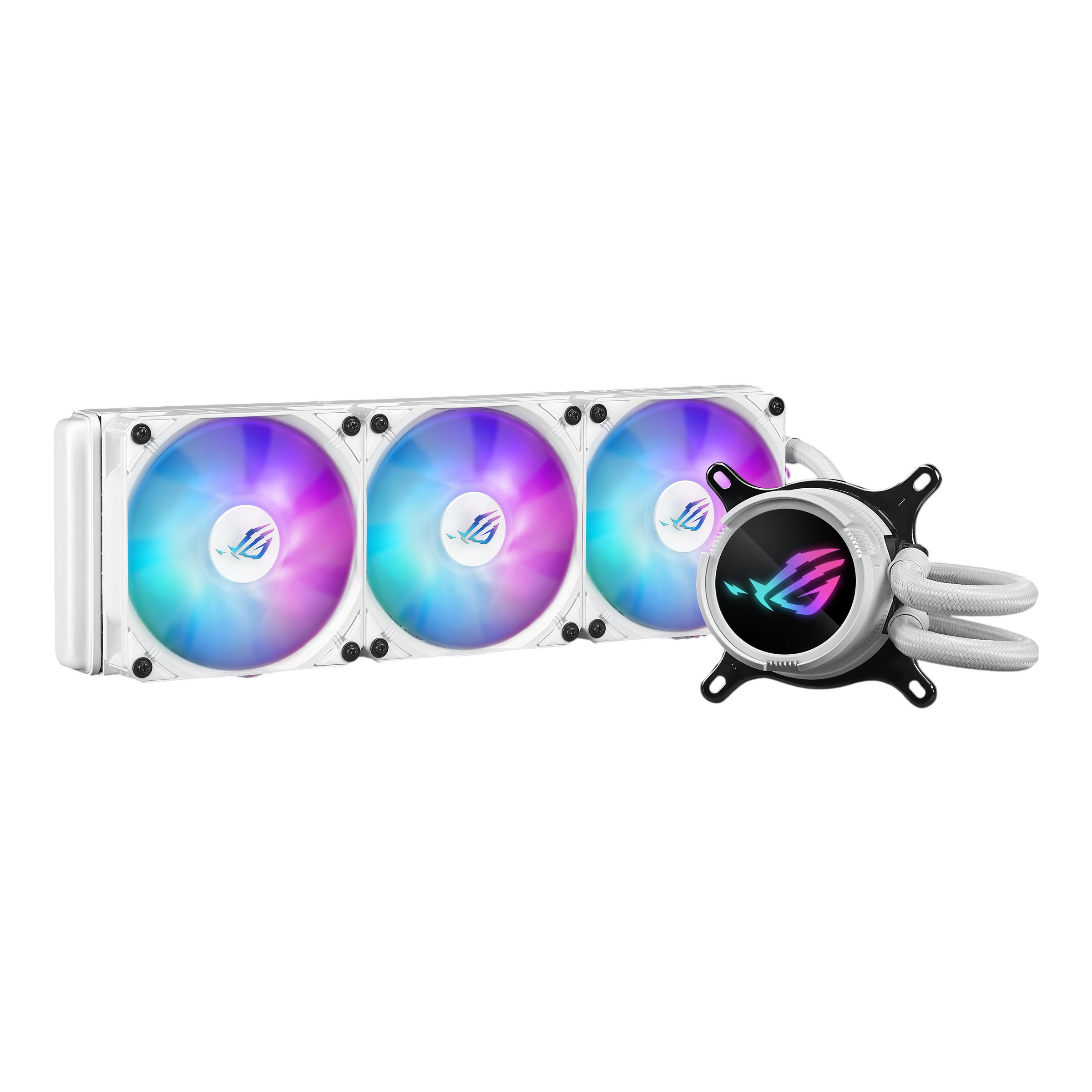 ASUS ROG Strix LC III 360 White AIO CPU Liquid Cooler with LCD Display