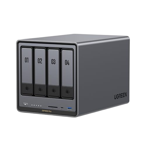 UGREEN NASync DXP4800 Plus 4-Bay NAS – Diskless Network Attached Storage with 10GbE