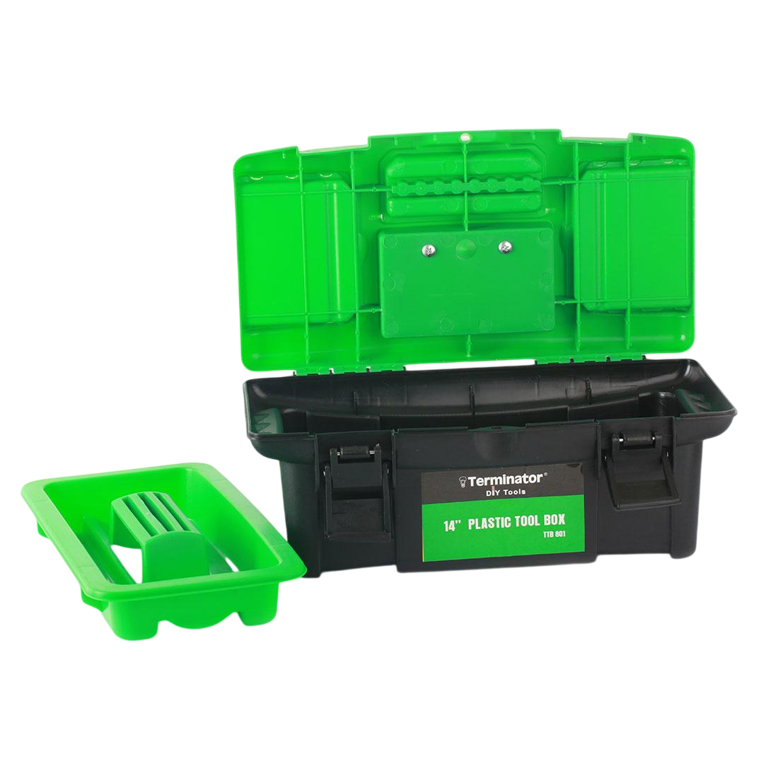 Terminator TTB 801 14" Tool Box – Heavy Duty Plastic Storage Toolbox