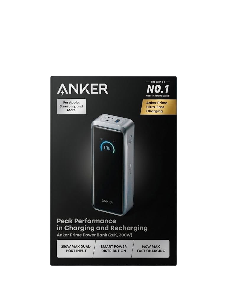 Anker Prime A110BH11 Power Bank 20000mAh 220W – Fast Charging USB-C Laptop Power Bank