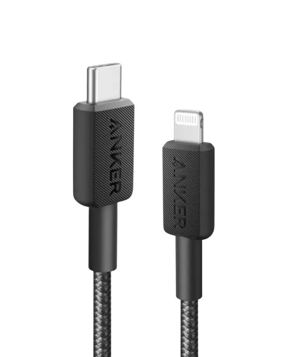 Anker 322 USB-C to Lightning Cable 6FT (1.8m) – A81B6H11 MFi Certified 60W Fast Charging Braided Cable