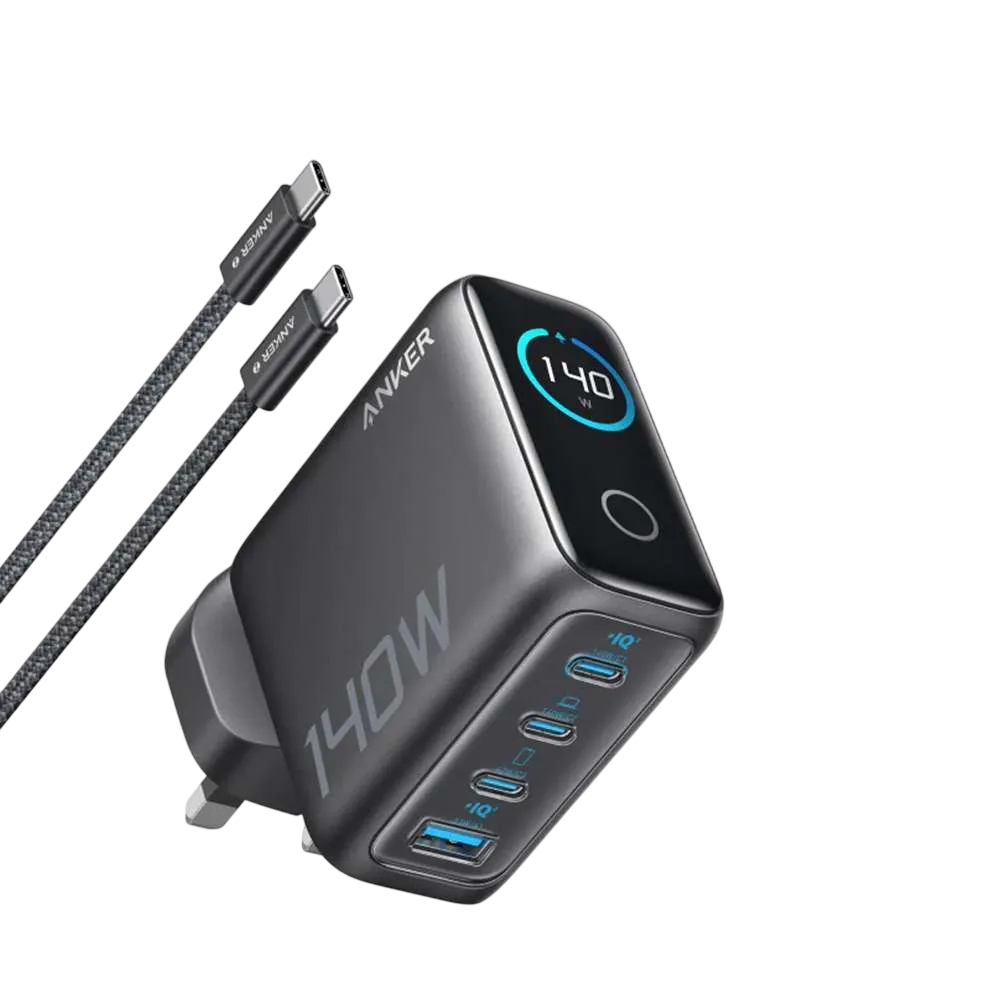 Anker 140W 4-Port GaN Charger B2697KZ1 – USB-C PD 3.1 Desktop Fast Charger with USB-C Cable