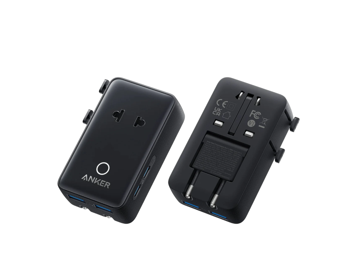 Anker Nano Travel Adapter 5-in-1 A9215311 – 20W Universal Travel Plug Adapter with USB-C PD Fast Charging