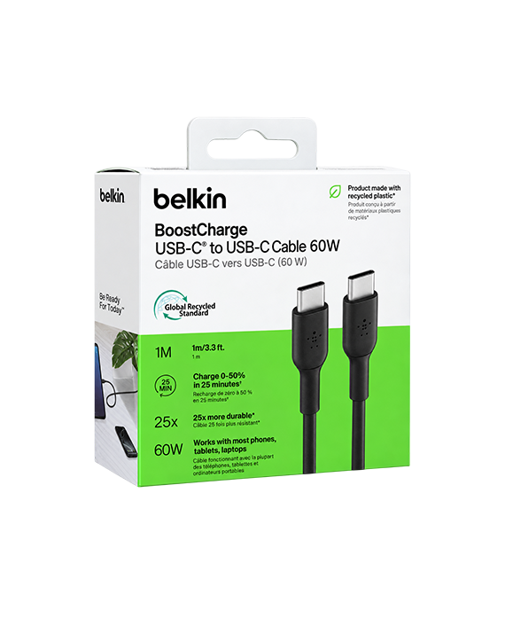 Belkin BoostCharge USB-C to USB-C Cable 1 Meter – 60W