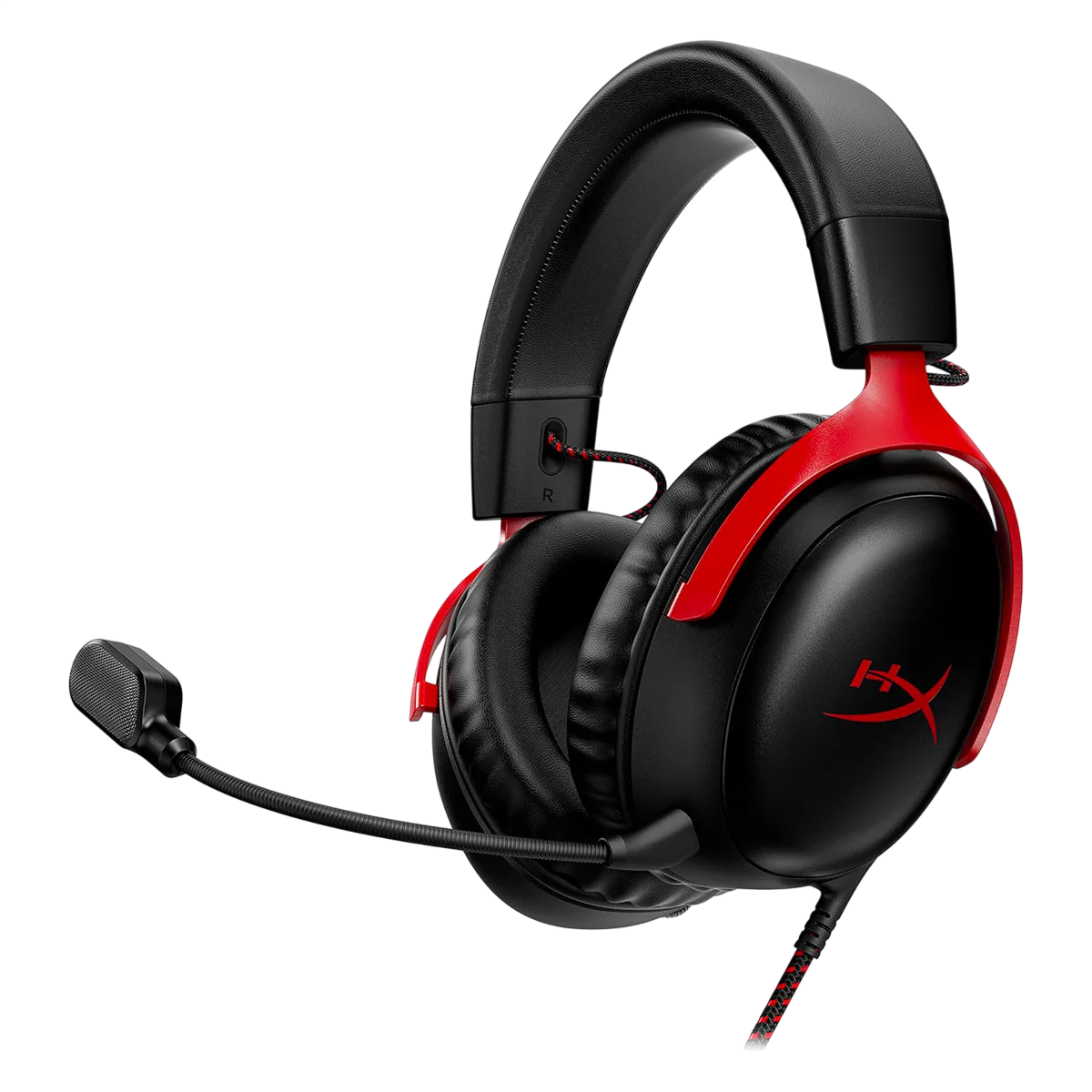 HyperX Cloud III Gaming Headset 727A9AA – 53mm Drivers, DTS Headphone:X Spatial Audio (Black/Red)