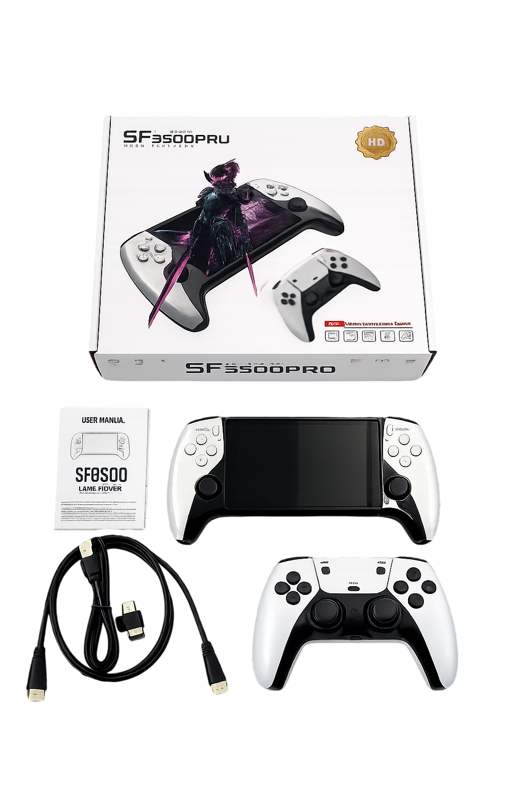 Game Player SF3500 Plus Handheld Retro Gaming Console – 20000+ Built-in Games, 5" IPS Screen, 14+ Emulators