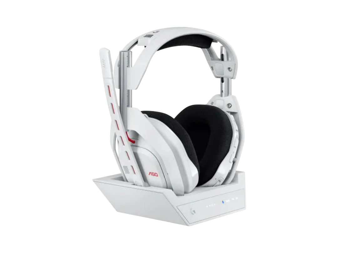 Logitech ASTRO A50 Wireless Gaming Headset with Base Station – LIGHTSPEED Dolby Audio (White)