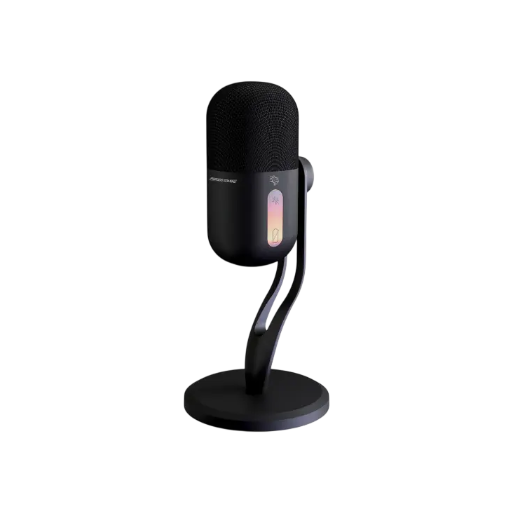 Porodo Gaming Elyx RGB Condenser Microphone – USB Noise Suppression Button Streaming Mic (Black)