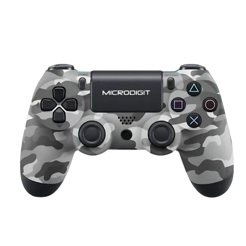 Microdigit Raider MD10WC PS4 Wireless Gaming Controller – Dual Shock, Motion Sensor & Touchpad Gamepad (Gray)