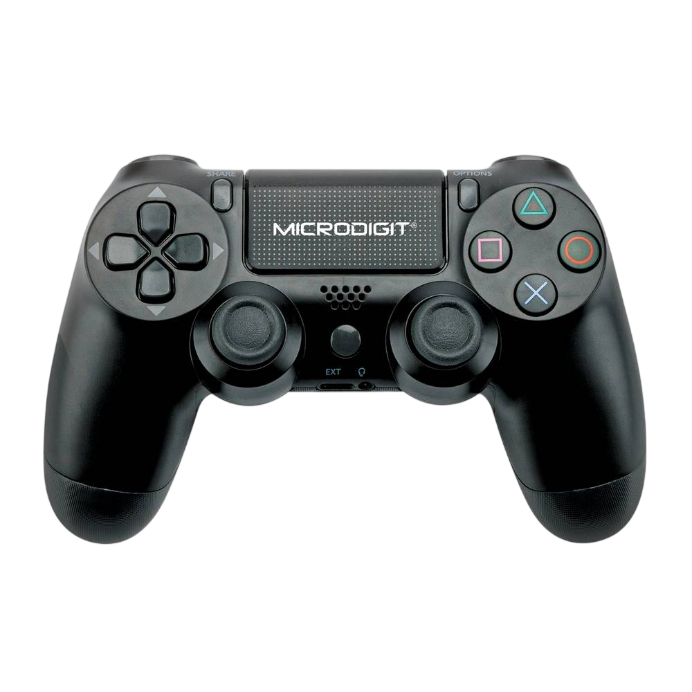 Microdigit Raider MD10WC PS4 Wireless Gaming Controller – Dual Vibration, Touchpad & Motion Control (Black)