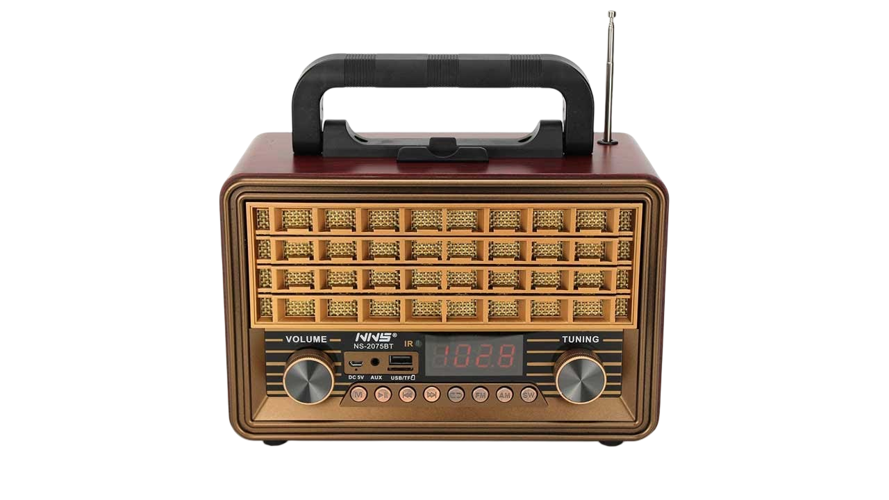 NNS Classic Radio FM NS-2075BT Retro Vintage Bluetooth Speaker – FM/AM/SW Portable Radio with USB, TF Card & AUX (Green)