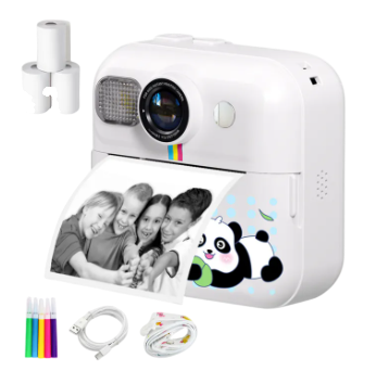 Kids Mini Instant Print Camera – 2.4” Screen 48MP Digital Camera with 1080P Video & Thermal Instant Photo Printer White