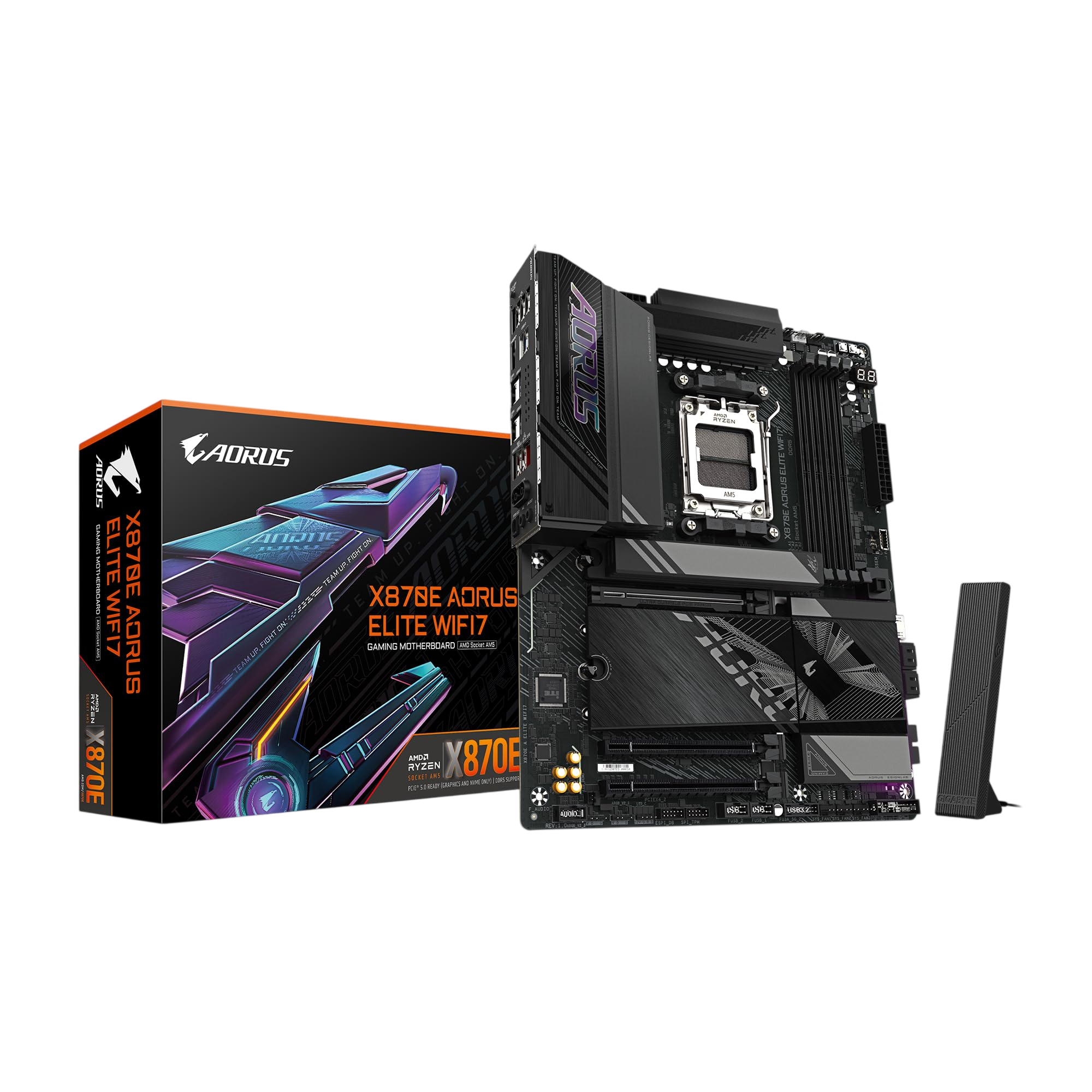 GIGABYTE X870E A AORUS ELITE WiFi 7 Motherboard – AMD X870E AM5 ATX DDR5 PCIe 5.0