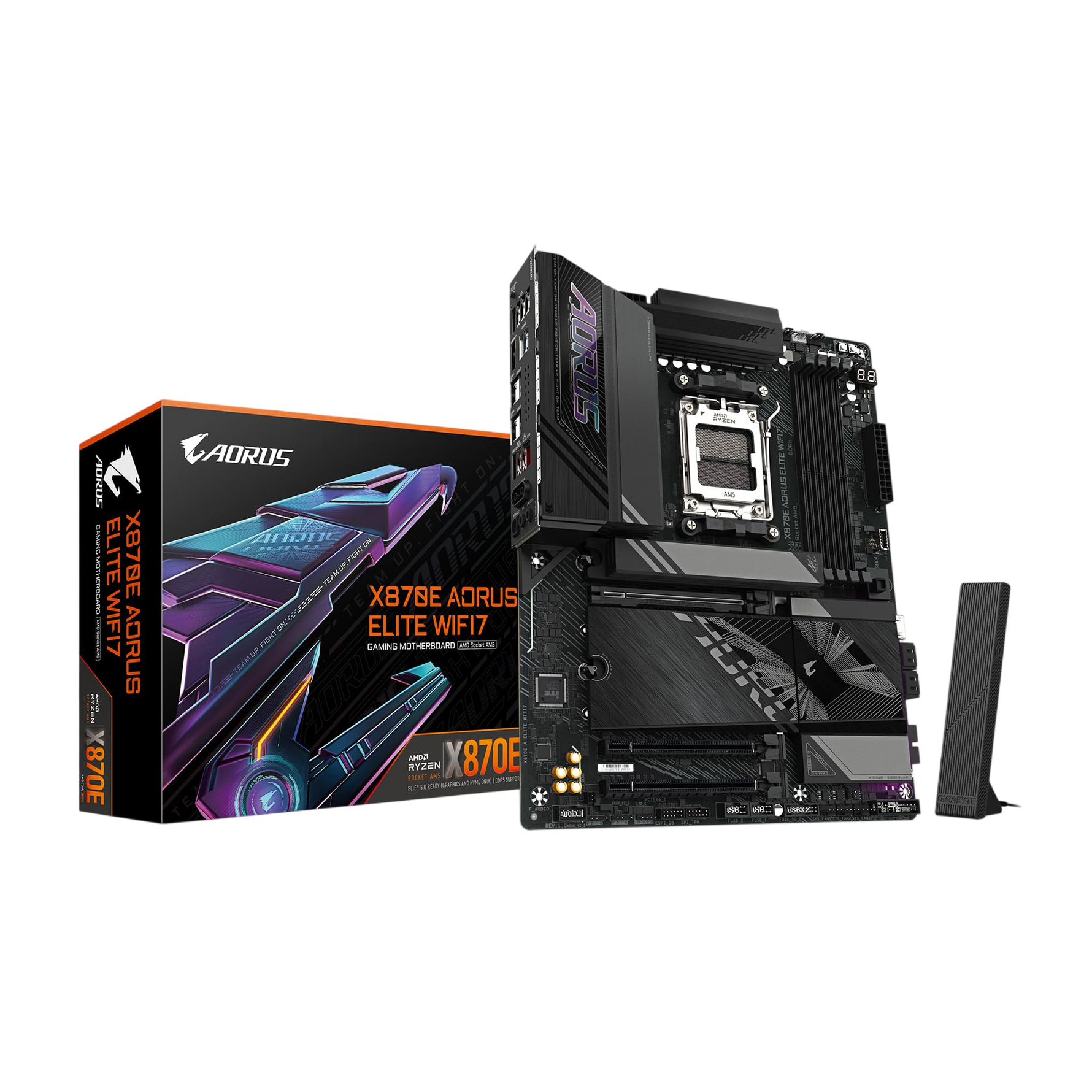 GIGABYTE X870E A AORUS ELITE WiFi 7 Motherboard – AMD X870E AM5 ATX DDR5 PCIe 5.0
