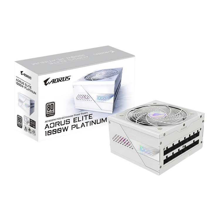 GIGABYTE AORUS ELITE P1000W White 1000W 80 PLUS Platinum Fully Modular PCIe 5.0 Power Supply