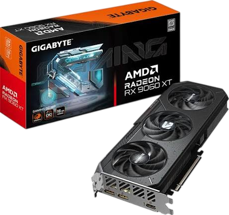 GIGABYTE Radeon RX 9060 XT Gaming OC 16GB GDDR6 Graphics Card – AMD RDNA 4 PCIe 5.0 GPU